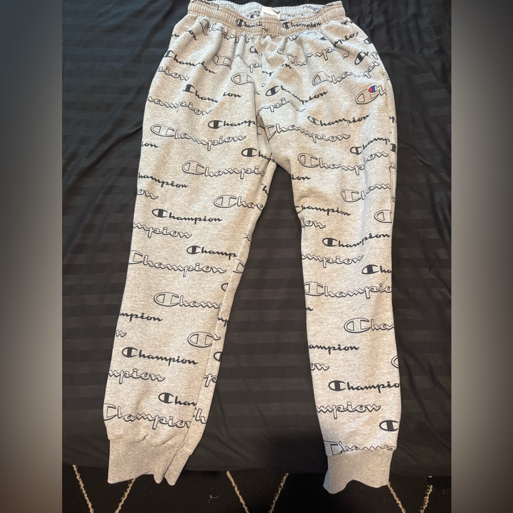 Champion Grey and black Logo Joggers